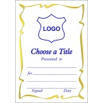 Certificate A6 - Border H (Design 1)