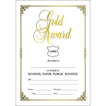 Gold Award A5