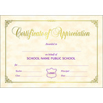 Certificate of appreciation A4