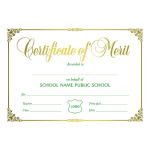 Certificate of Merit Landscape A5