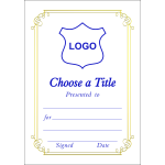 Certificate A6 - Border F (Design 1)