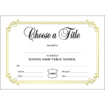 Certificate A5 - Border F (Design 4L)
