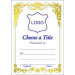 Certificate A5 - Border J (Design 1)