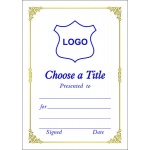 Certificate A5 - Border K (Design 1)