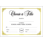 Certificate A5 - Border K (Design 4L)