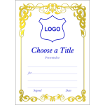 Certificate A6 - Border J (Design 1)