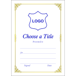 Certificate A6 - Border K (Design 1)