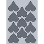 Heart Label - 70x70mm (11/Sheet)