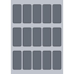 Rectangle Label - 34x75mm (15/Sheet)