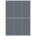 Rectangle Label - 64x138mm (6/Sheet)