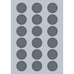 Starburst Label - 42x42mm (18/Sheet)