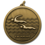 Swimming 60mm Medal
