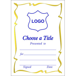 Certificate A6 - Border H (Design 1)