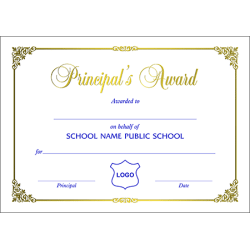 Principal's Award Landscape A5