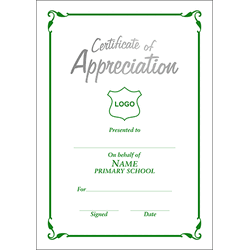 Certificate of Appreciation A4