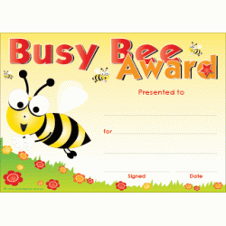 Busy Bee Award - Generic A6