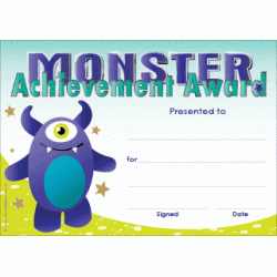 Monster Achievement  Award - Generic A6