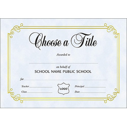 Certificate A5 - Border F (Design 4L)