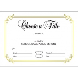 Certificate A5 - Border F (Design 4L)