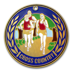 Cross Country Coloured Medal