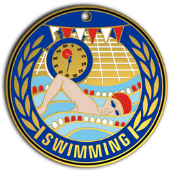 Swimming Coloured Medal