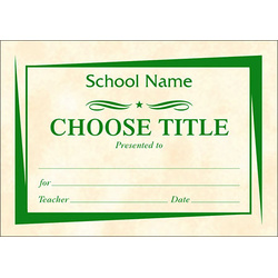 Certificate A7 - (Design S)