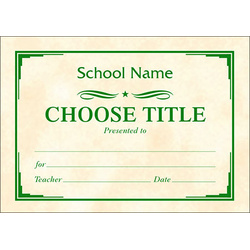 Certificate A7 - (Design S)