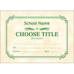 Certificate A7 - (Design S)