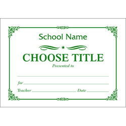 Certificate A7 - (Design S)