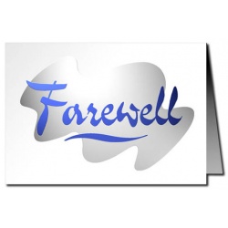 Farewell Card - Metallic Print