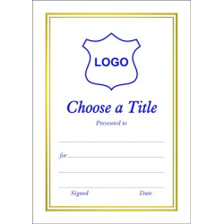 Certificate A6 - Border I (Design 1)
