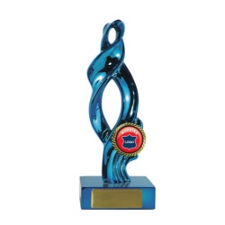 Swirl Trophy - Blue