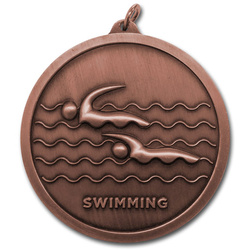 Swimming 60mm Medal