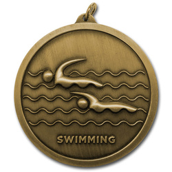 Swimming 60mm Medal
