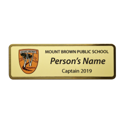 Brass & Colour Name Badge