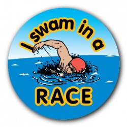 I swam in a race - 35mm Sticker