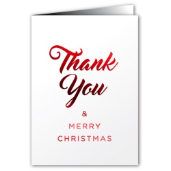 Thank You & Merry Xmas - Greeting Card - Fancy