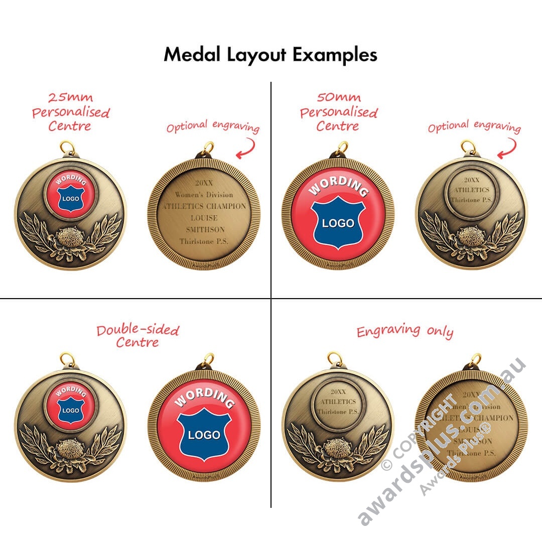 Medals :: Waratah Medal - Flexible Design