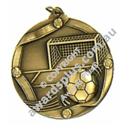 METAL FOOTBALL MEDALS GOLD -SILVER OR BRONZE WITH CERTIFICATE 50MM 